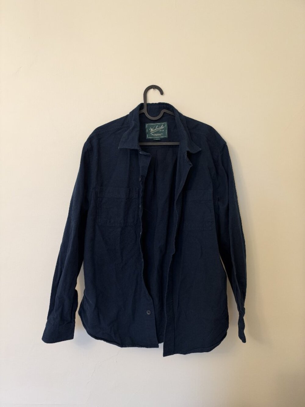 Woolrich Green Label Navy Cotton Long Sleeve Shirt Men's M